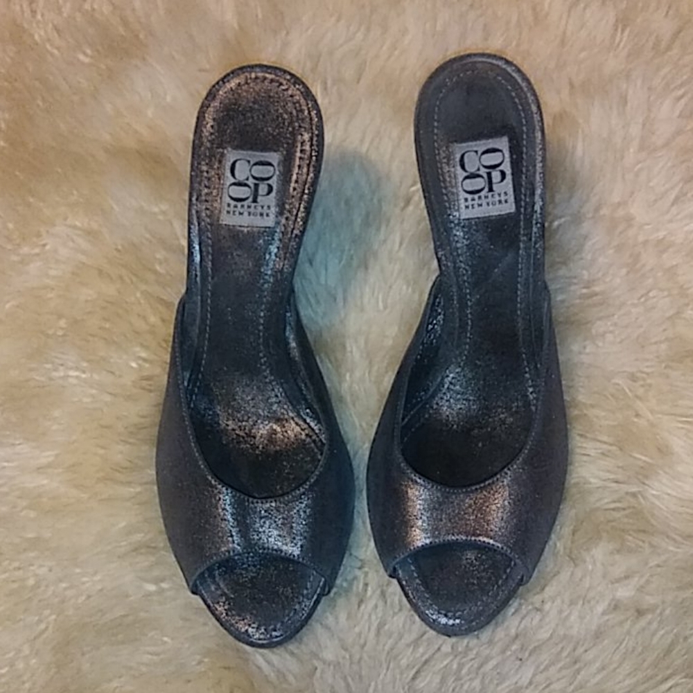 Barneys NY CO-OP Wedge Mules
